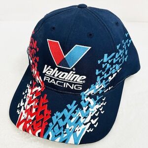 Valvoline Racing Pattern Hat Cap Adjustable‎ Strapback Blue Outdoors Sports